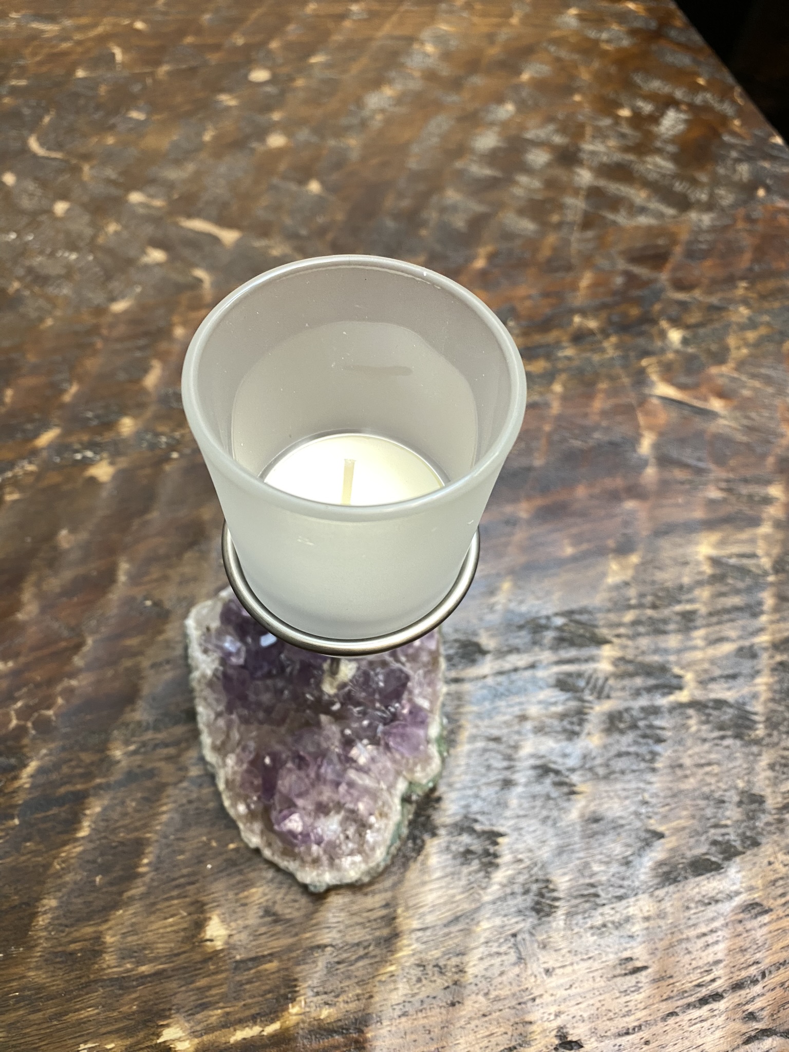 Amethyst  Candle Holder