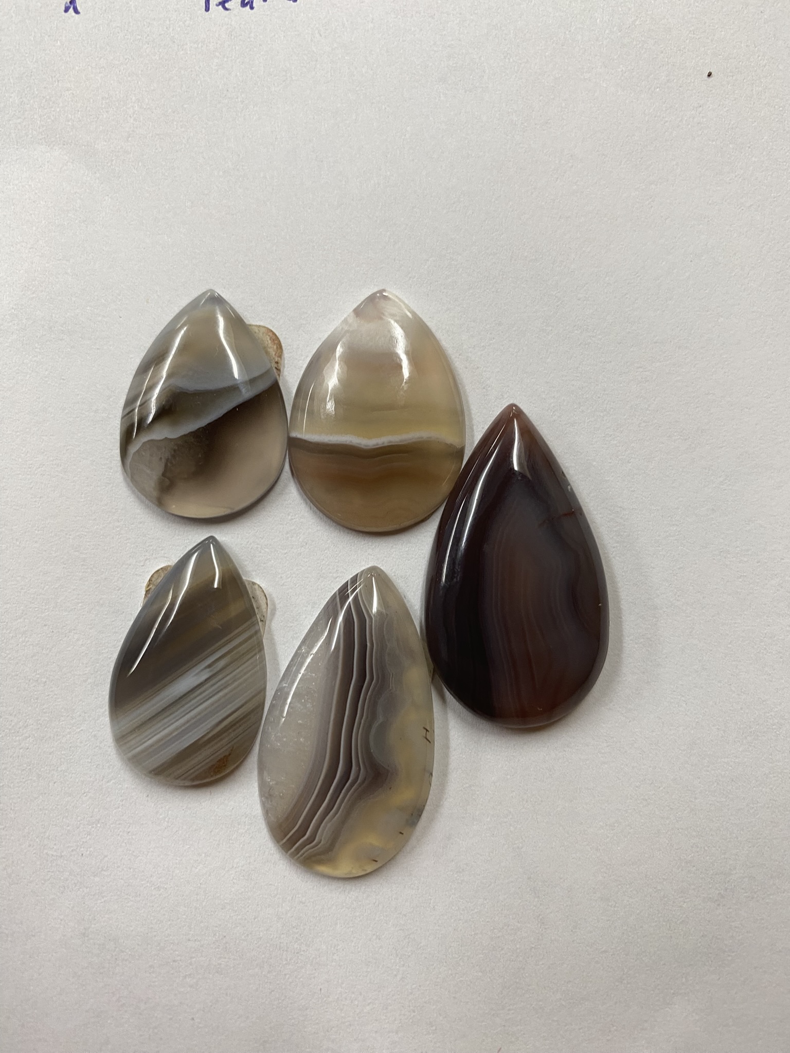 Botswana Agate teardrop cabochon