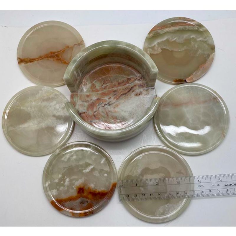 Coaster Set four of coasters and holder