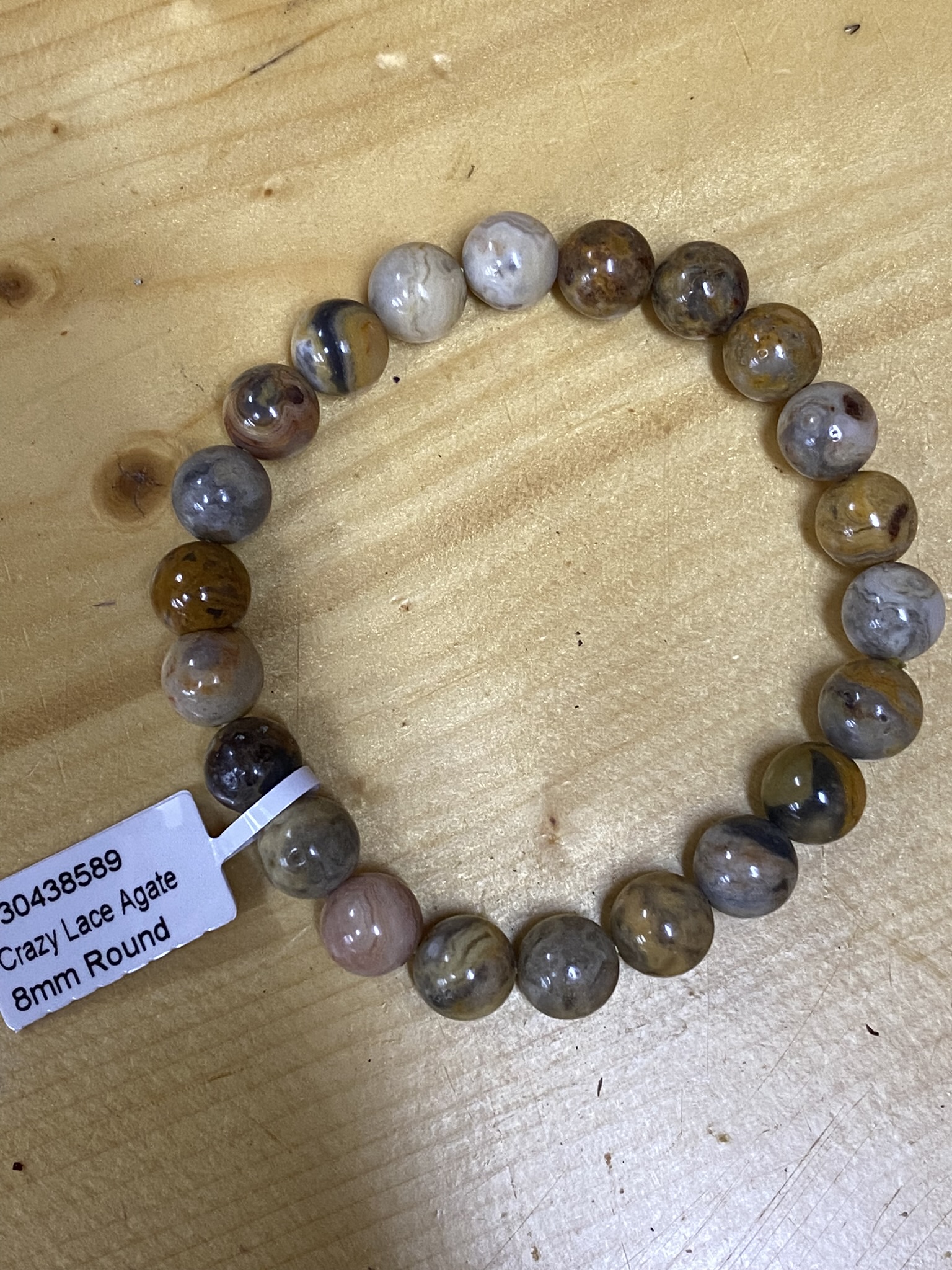Crazy Lace agate bracelet