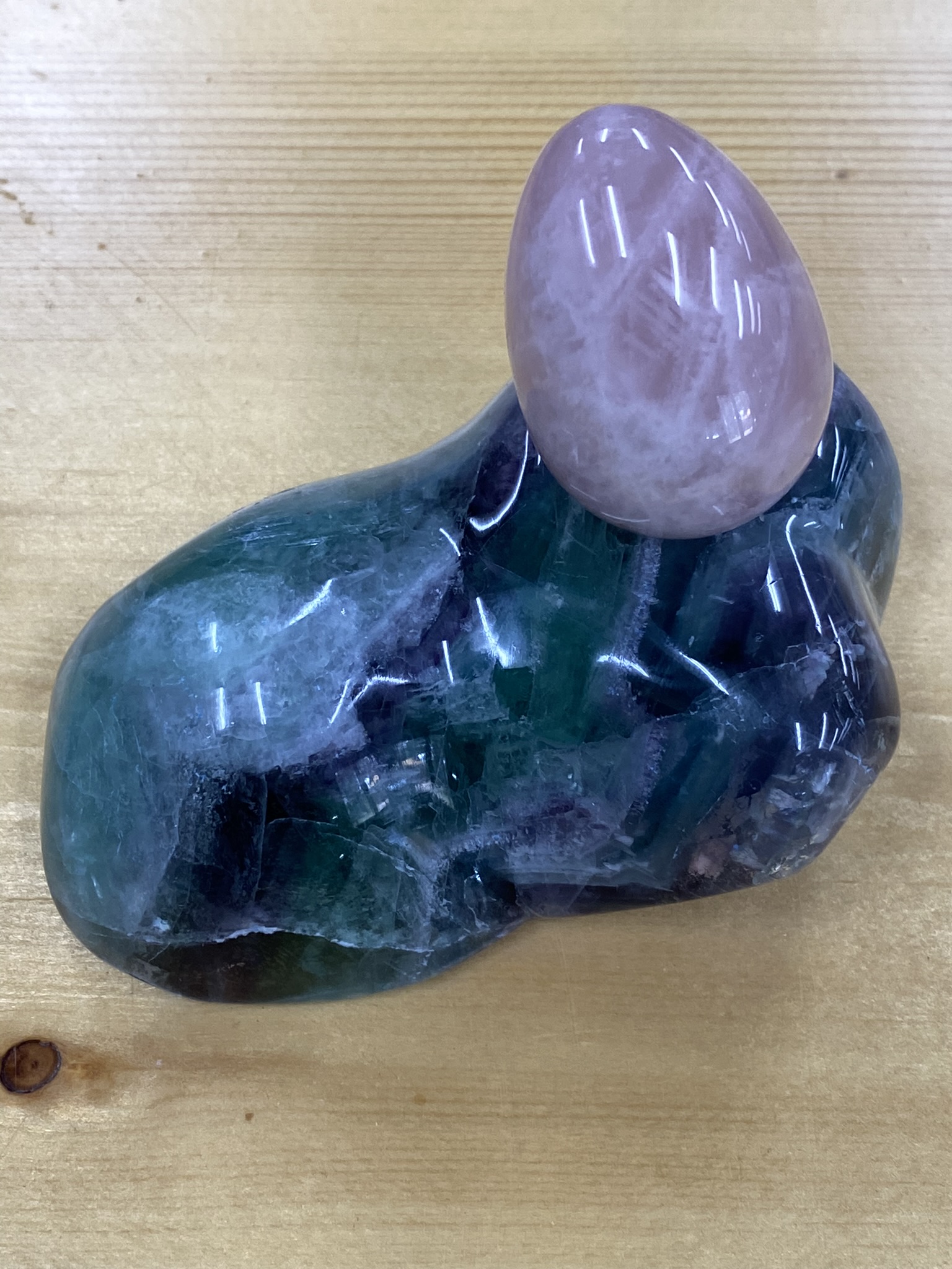 Fluorite freeform polished