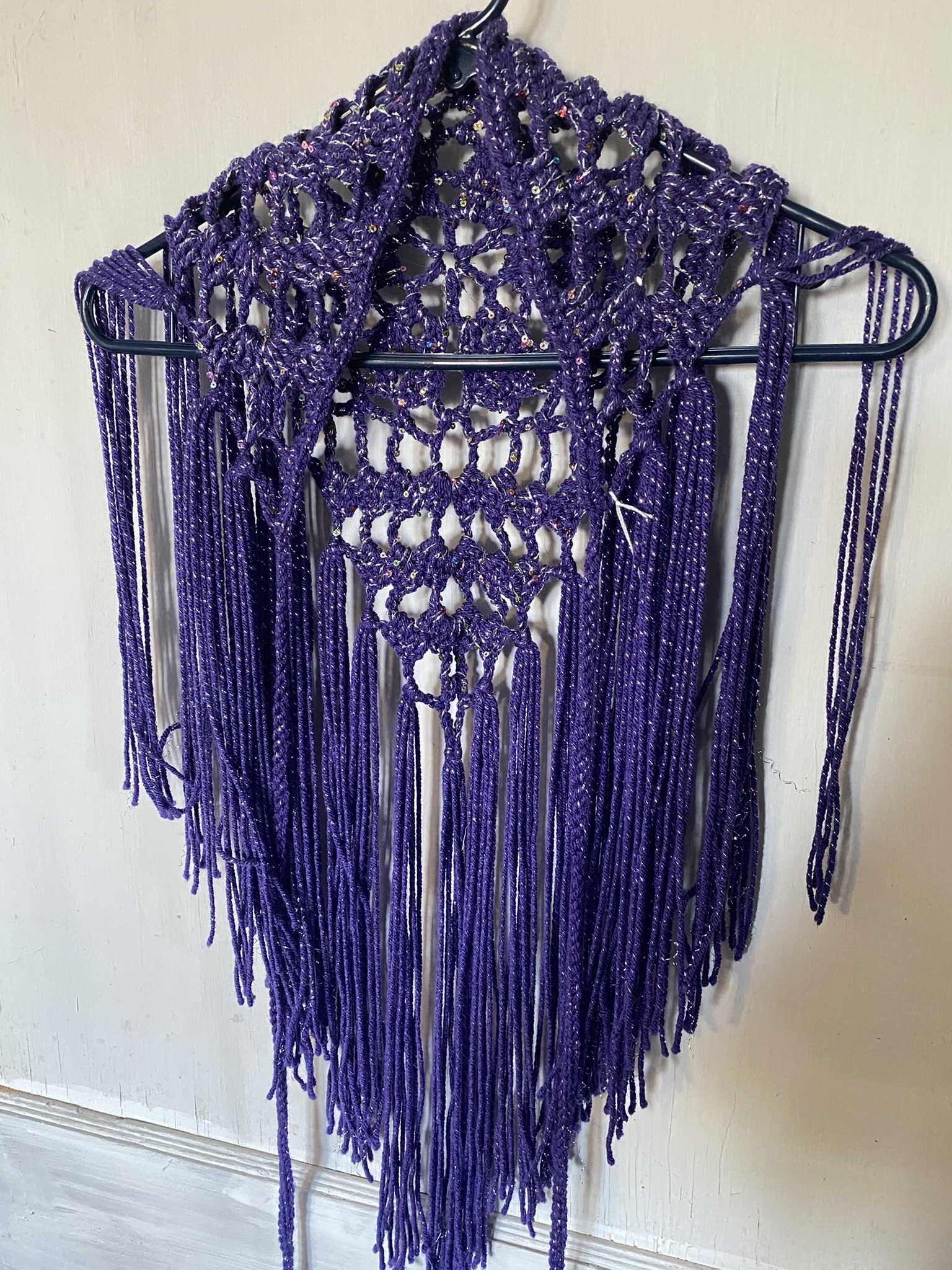 Purple Sparkle Shawl