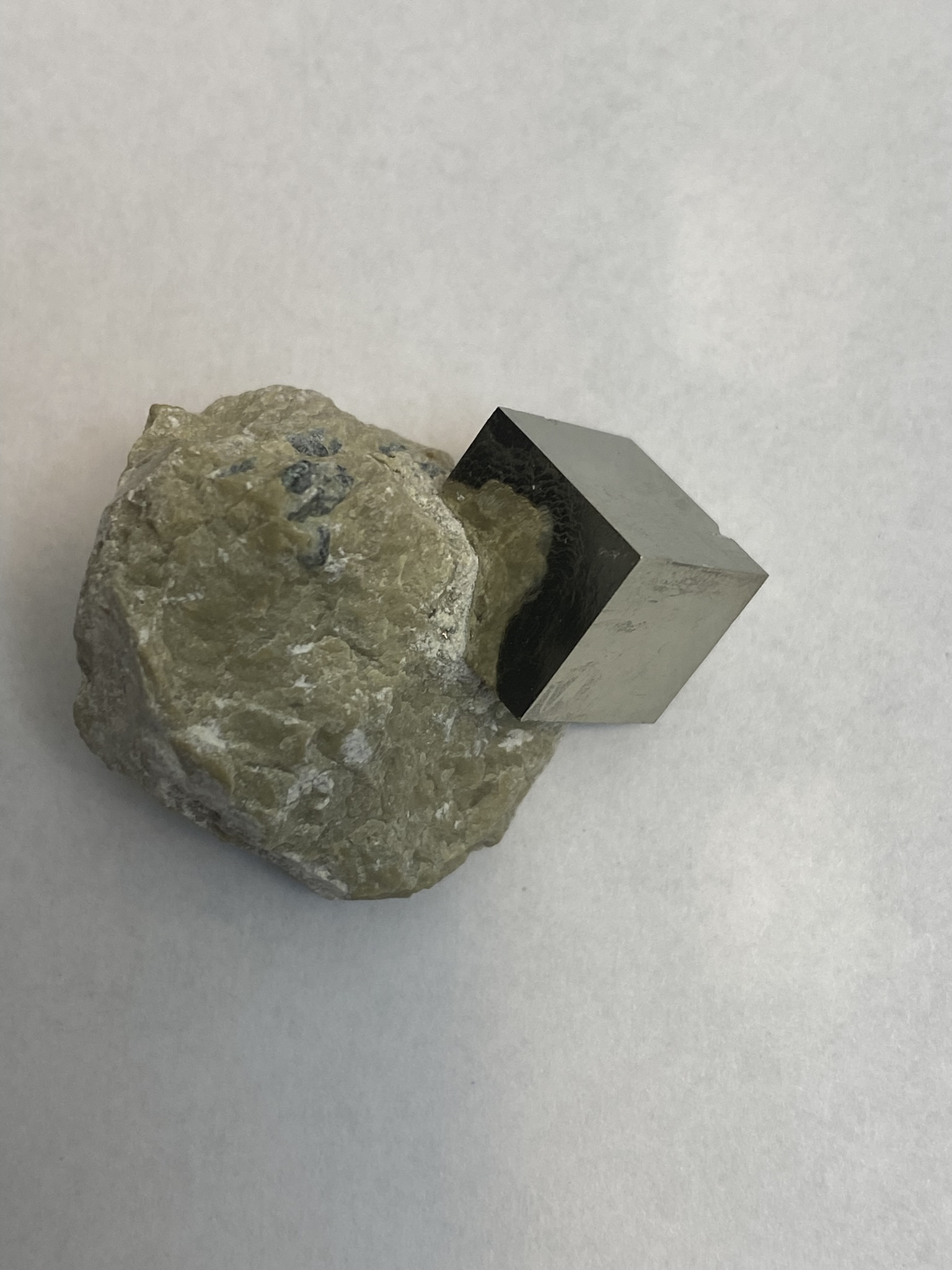 Pyrite Cubes on Matrix