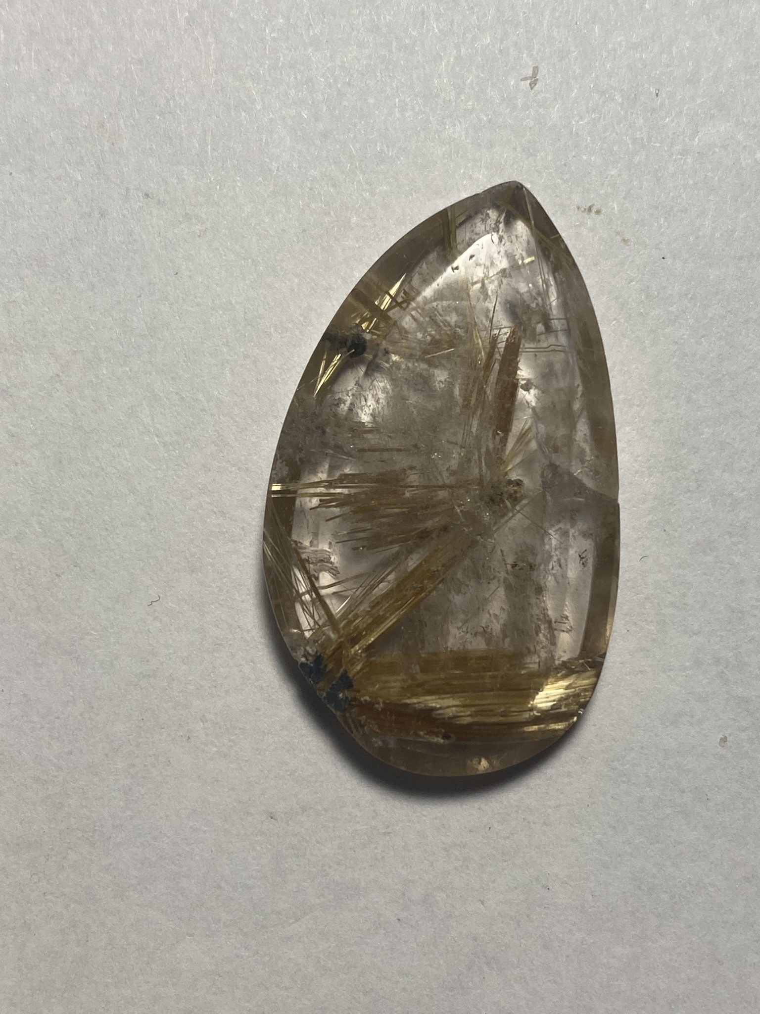 rutilated quartz teardrop