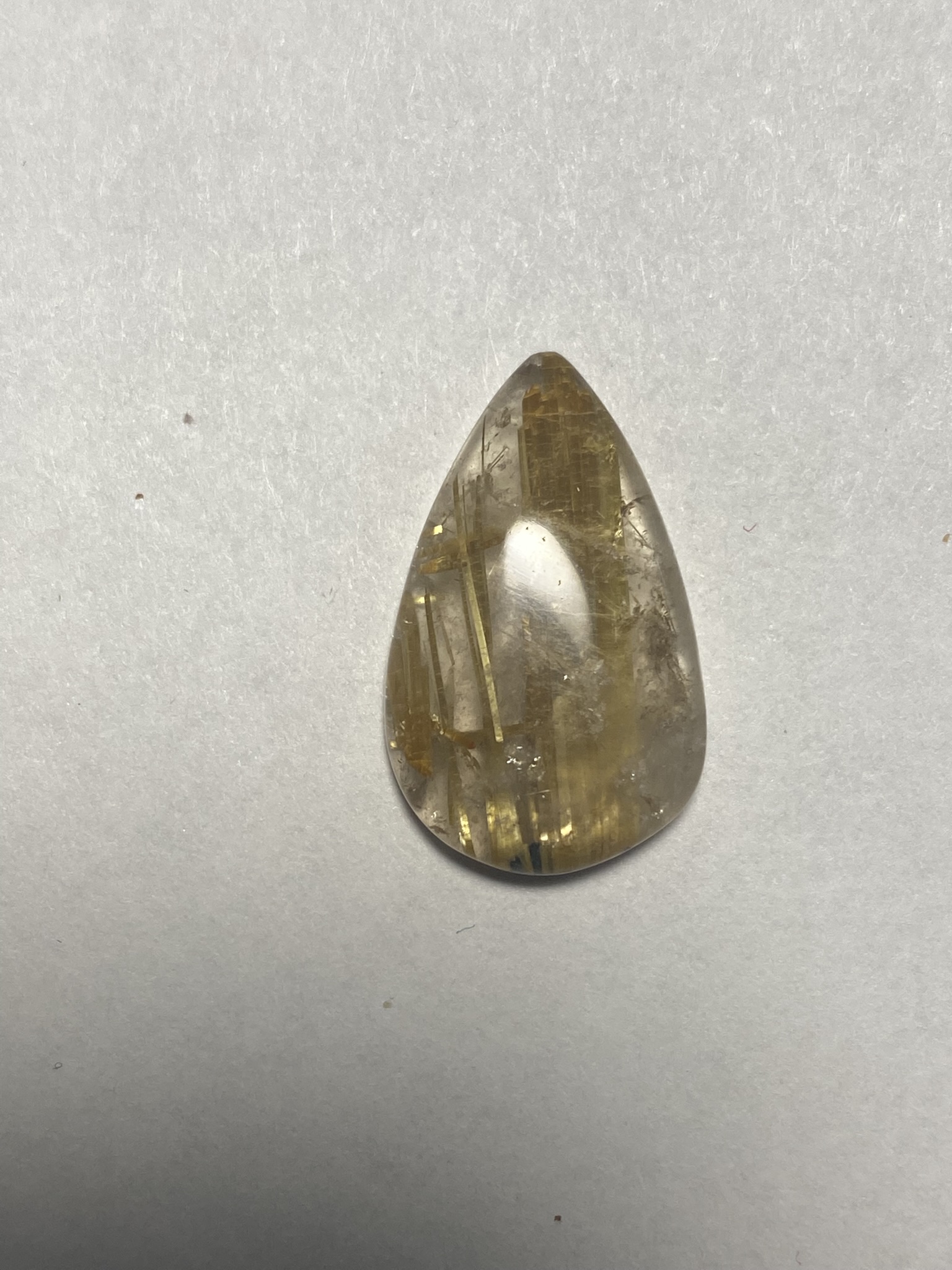 rutilated quartz teardrop