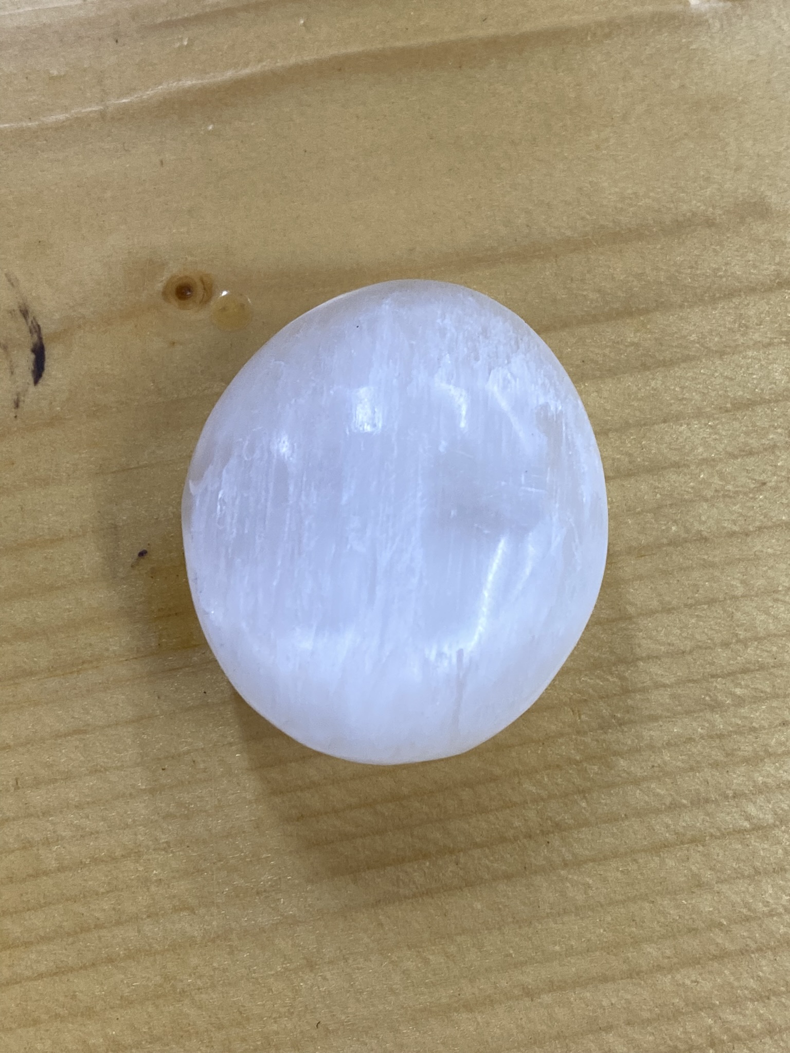 Selenite Worry Stone